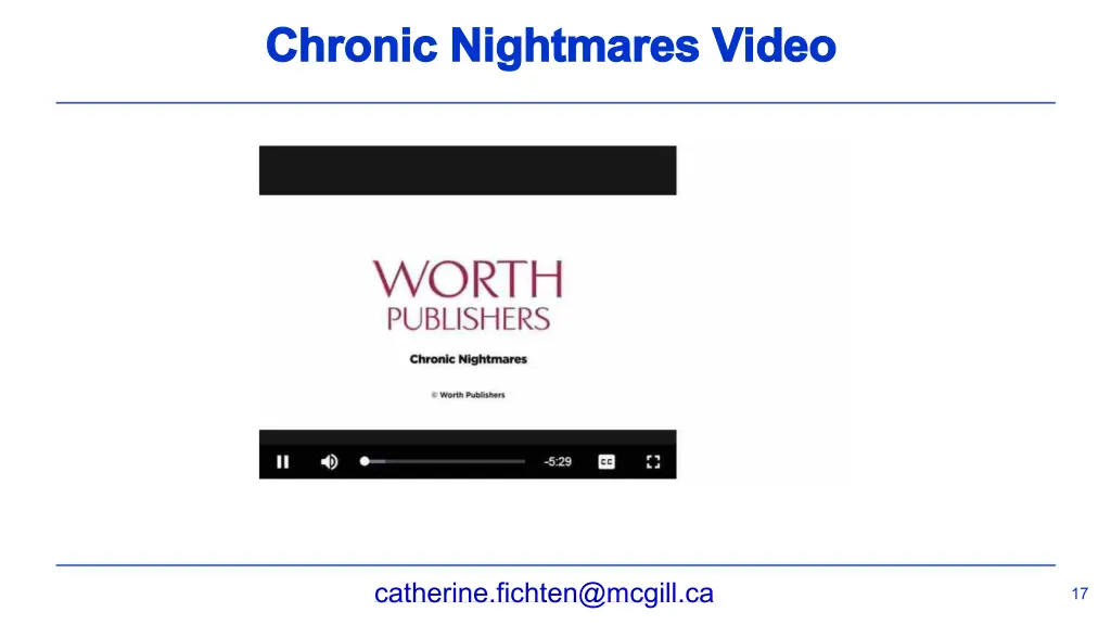 chronic nightmares video chronic nightmares video