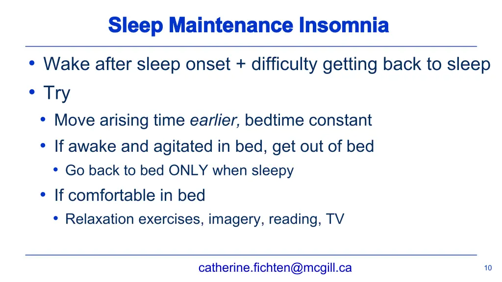 sleep maintenance insomnia sleep maintenance