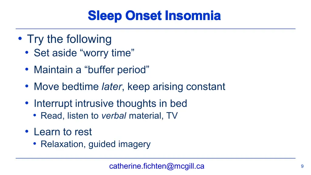 sleep onset insomnia sleep onset insomnia