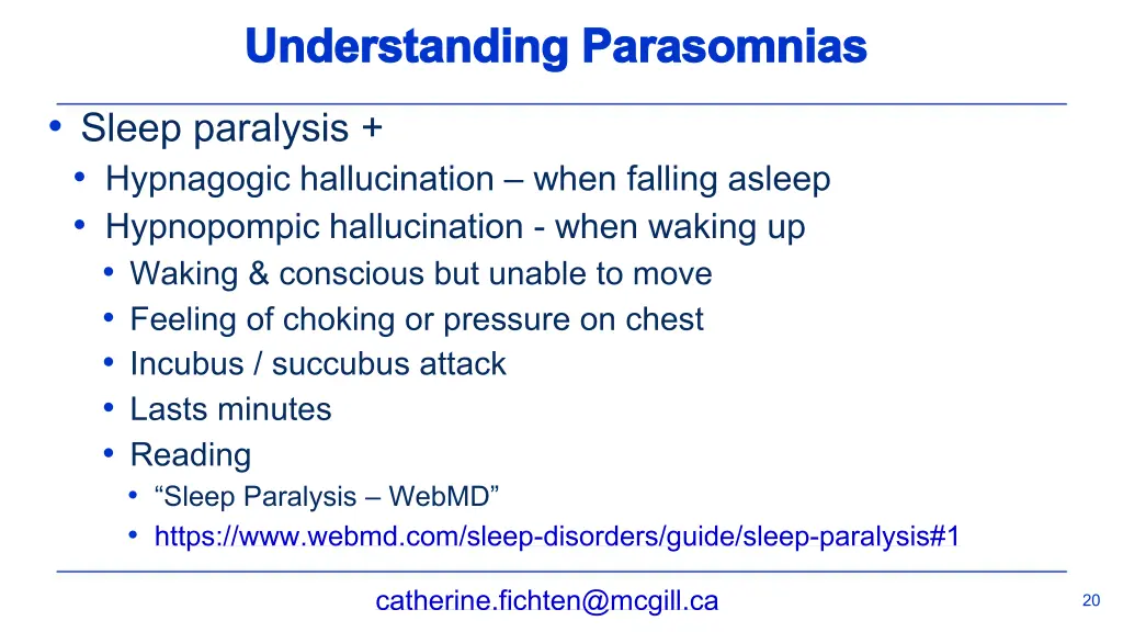 understanding parasomnias understanding 2