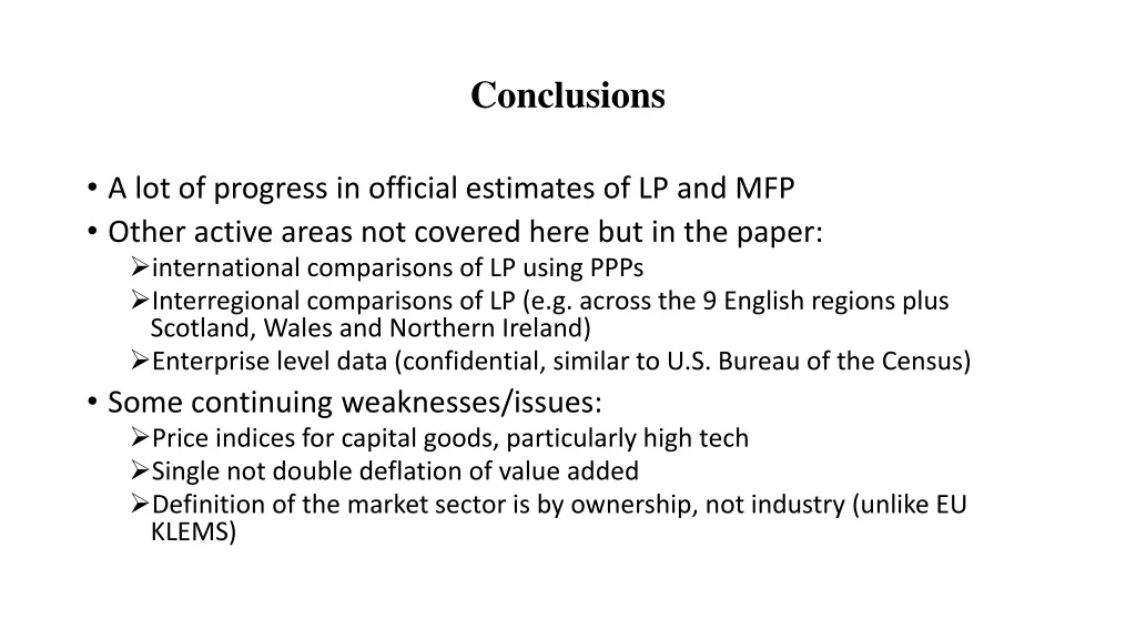 conclusions