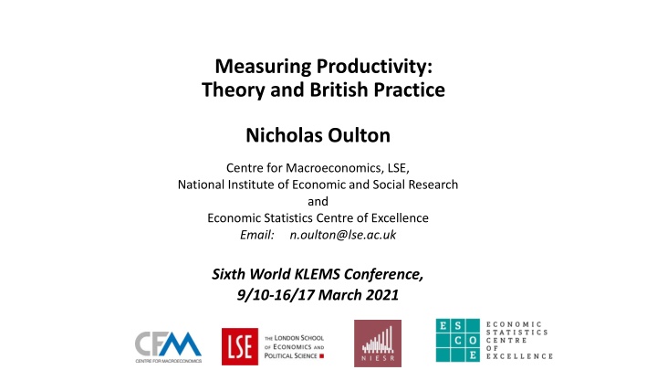 measuring productivity theory and british practice