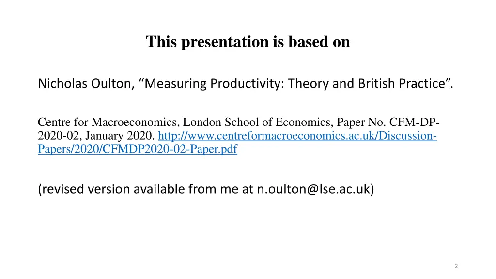 this presentation is based on