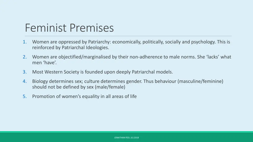 feminist premises