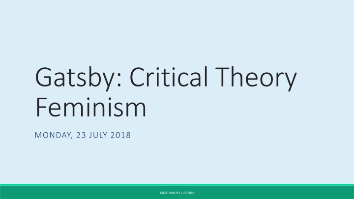 gatsby critical theory feminism