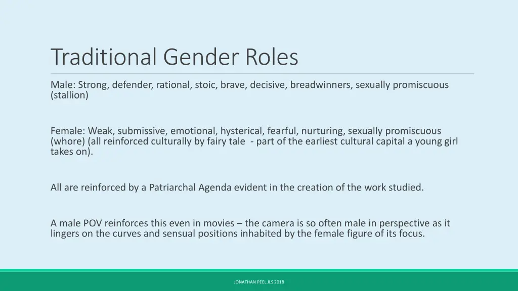 traditional gender roles
