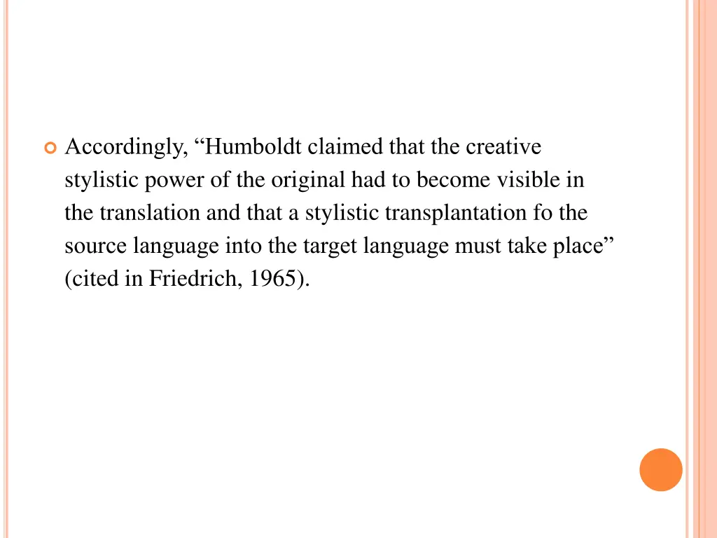 accordingly humboldt claimed that the creative