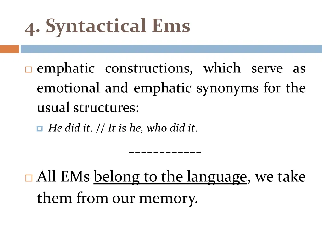 4 syntactical ems