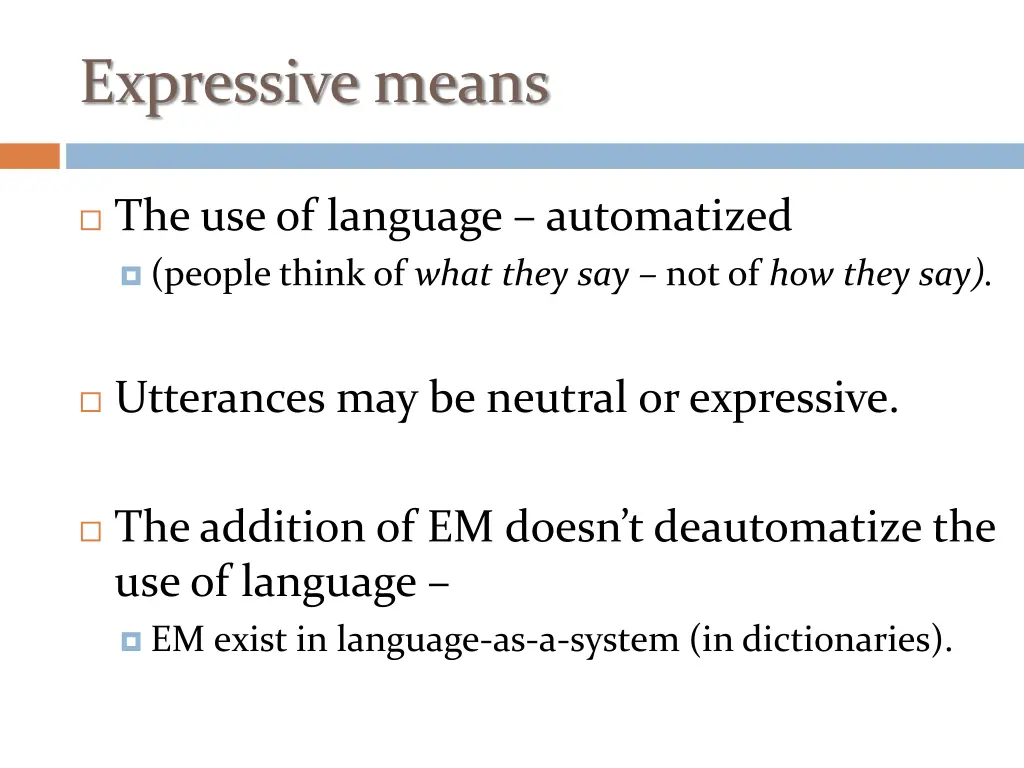 expressive means