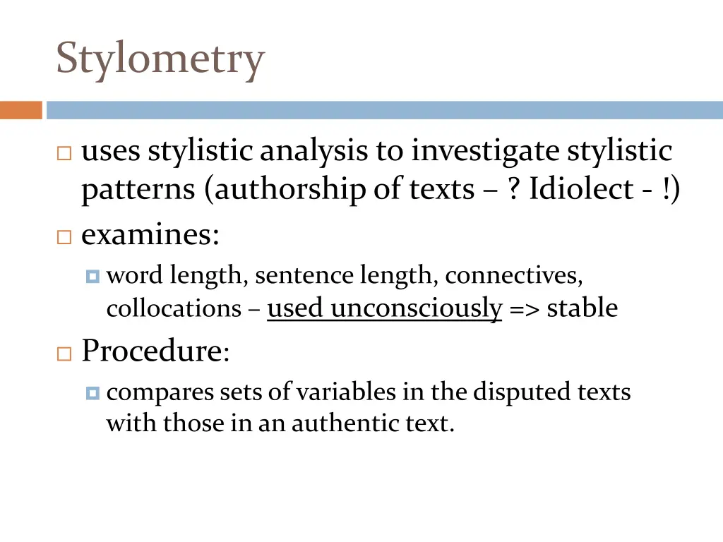 stylometry
