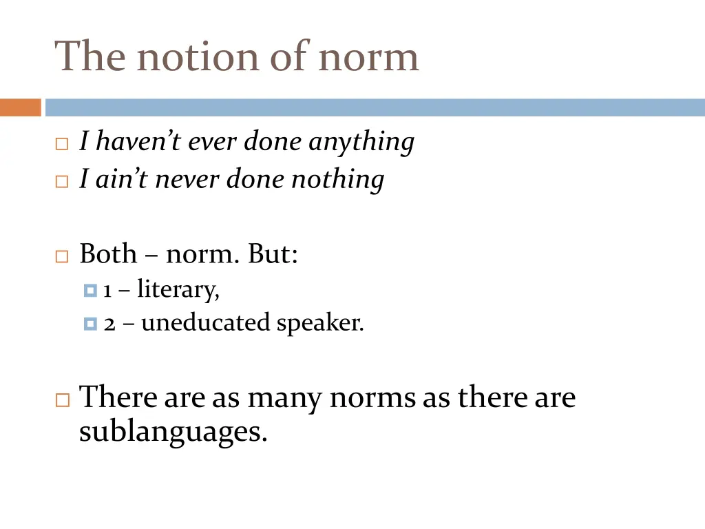 the notion of norm 3