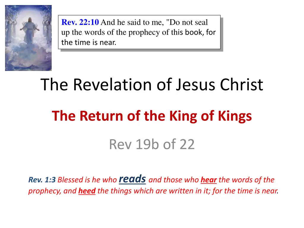 rev 22 10 and he said to me do not seal