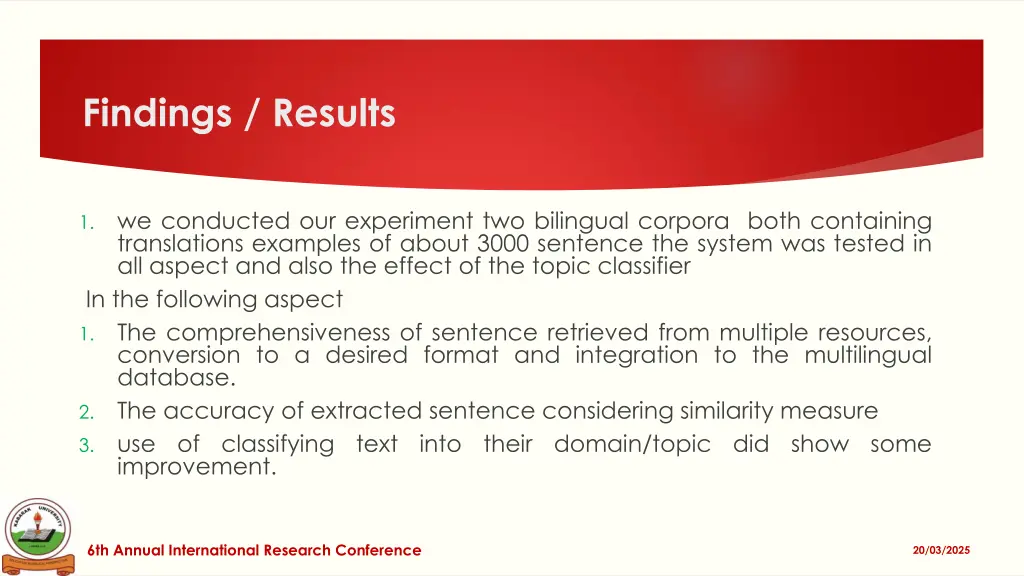 findings results