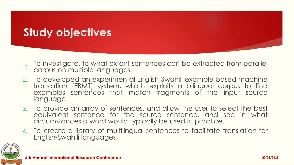 study objectives