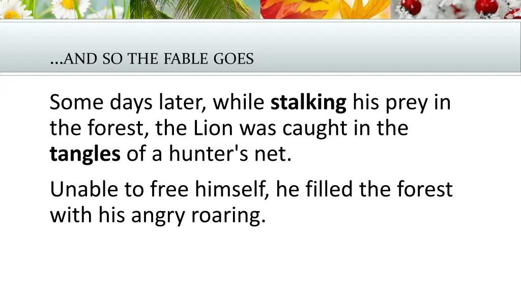 and so the fable goes 4