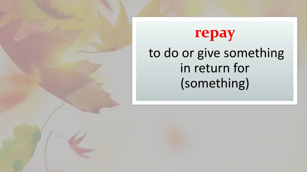 repay