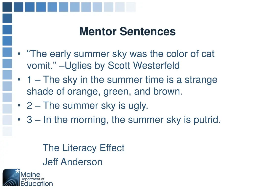 mentor sentences