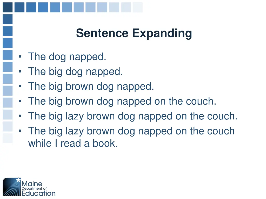 sentence expanding