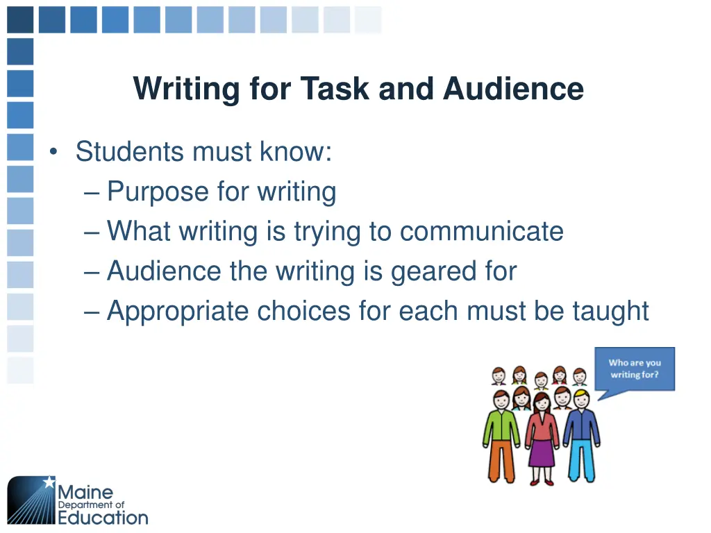 writing for task and audience