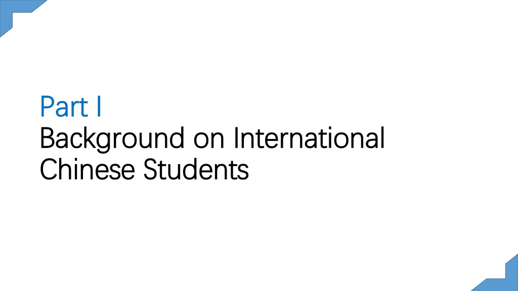 part i part i background on international