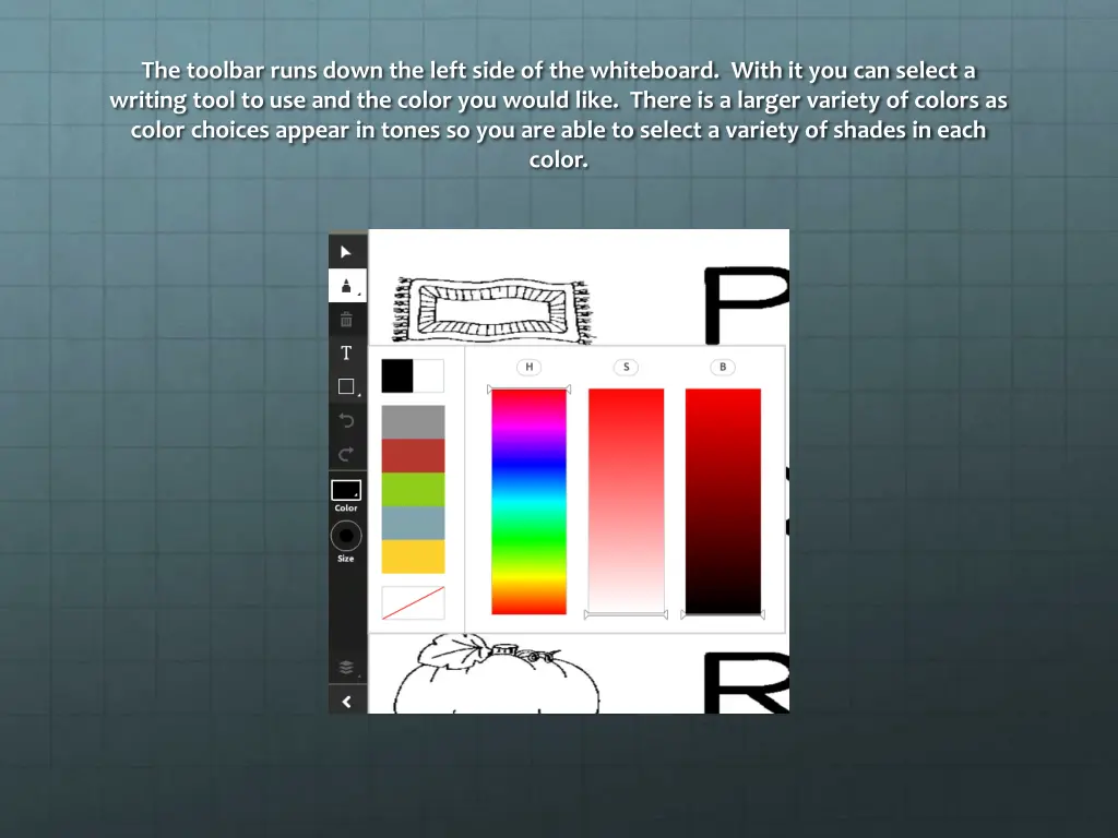 the toolbar runs down the left side
