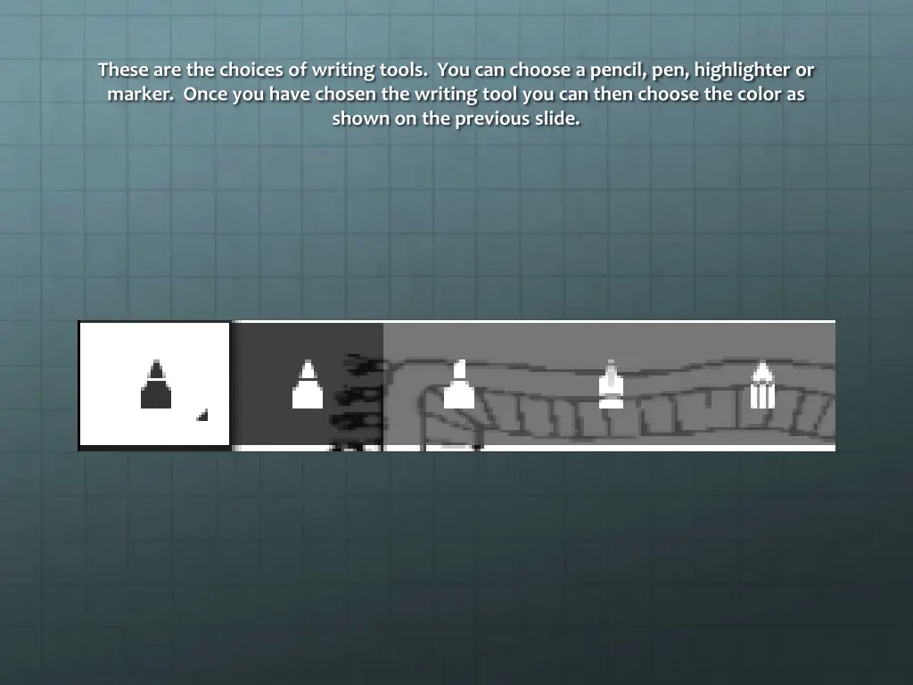 these are the choices of writing tools