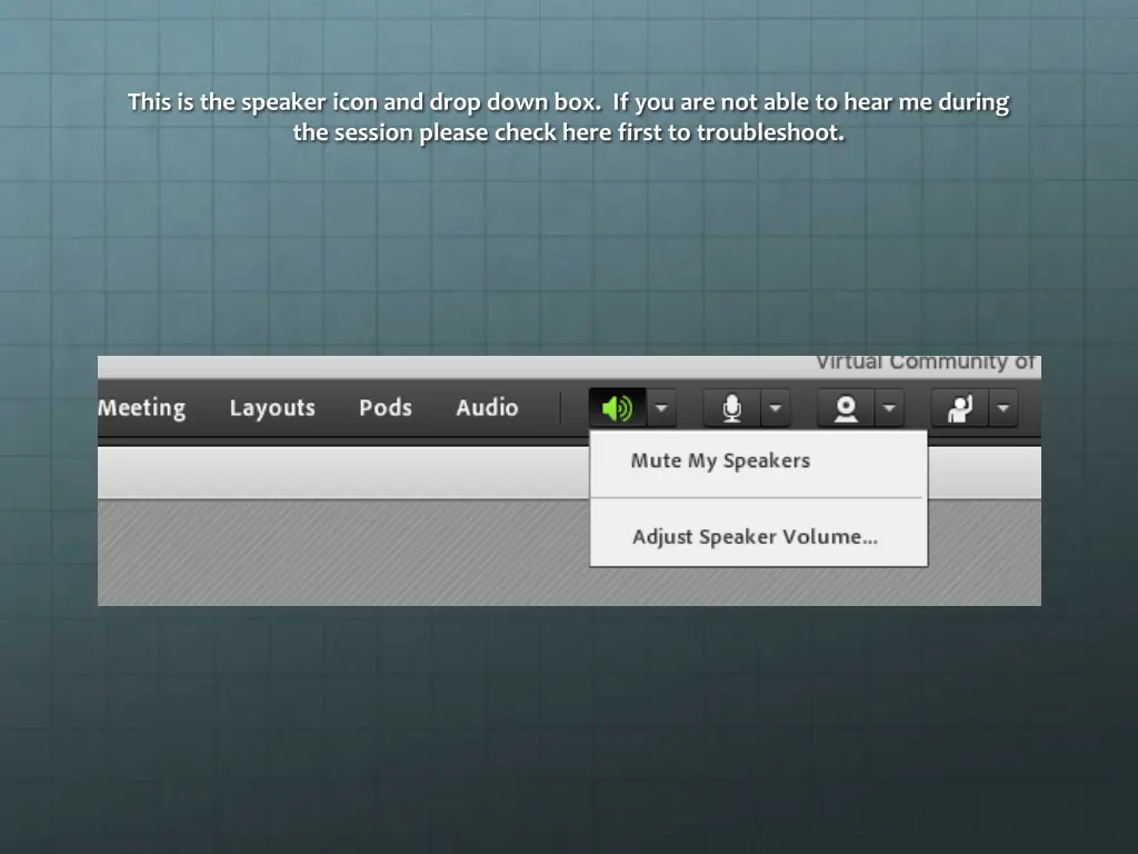 this is the speaker icon and drop down