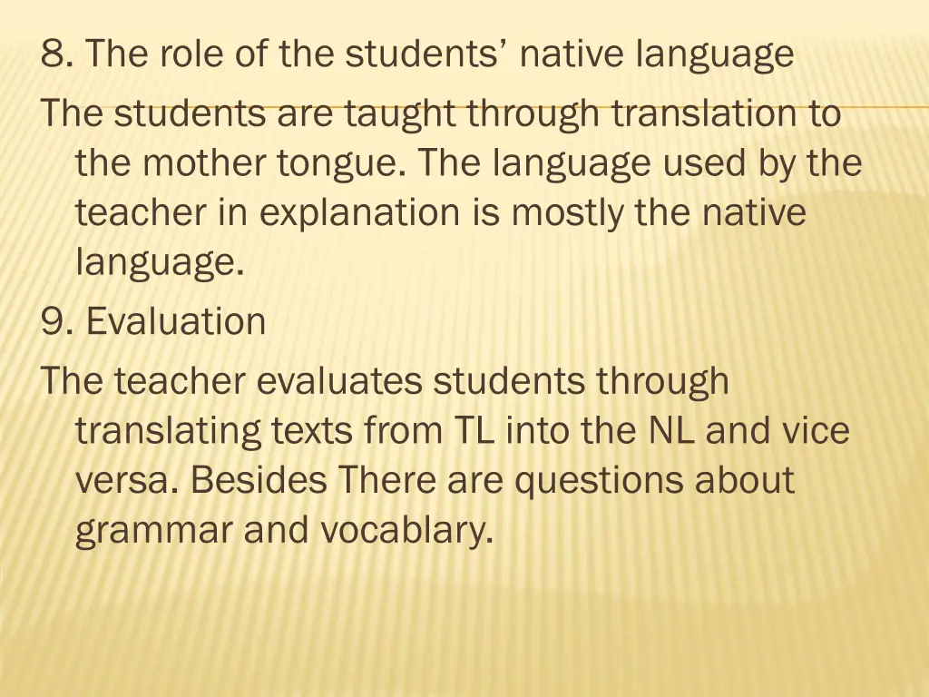 8 the role of the students native language