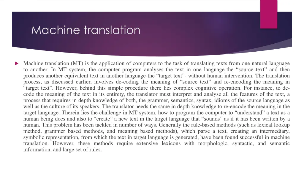 machine translation