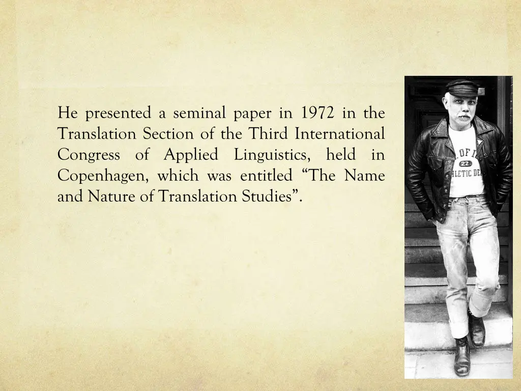 he presented a seminal paper in 1972