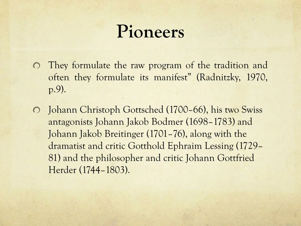 pioneers
