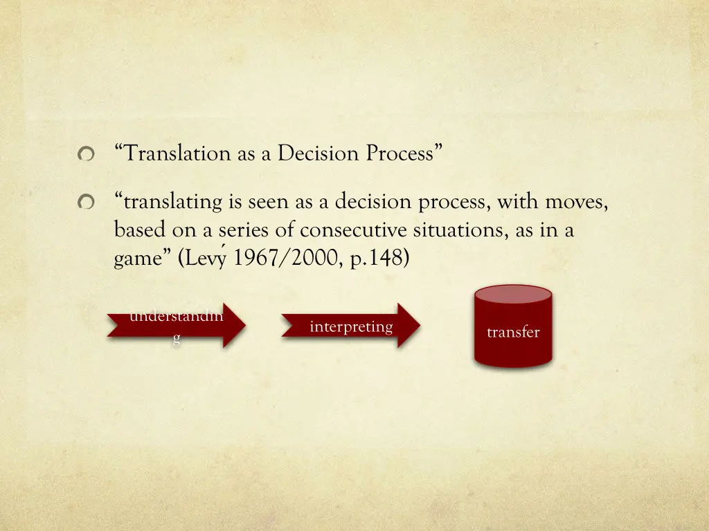 translation as a decision process