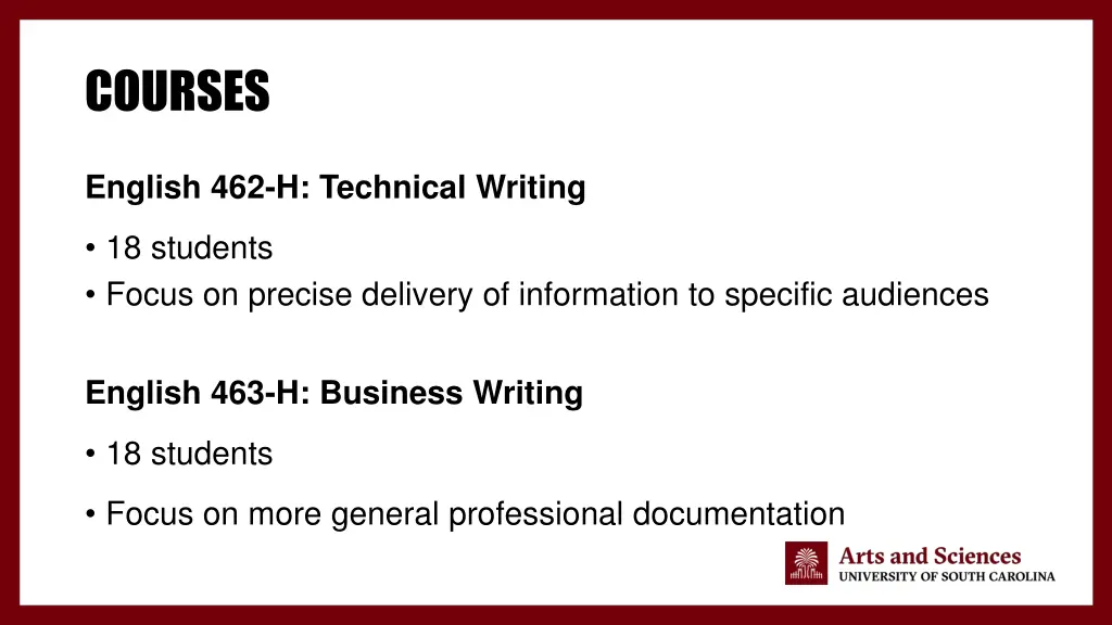 courses