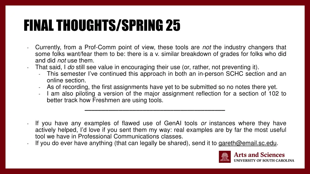 final thoughts spring 25