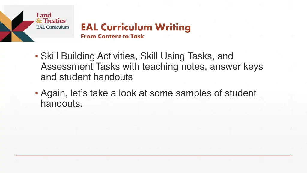 eal curriculum writing from content to task 2