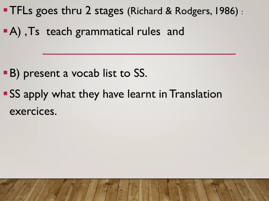 tfls goes thru 2 stages richard rodgers 1986