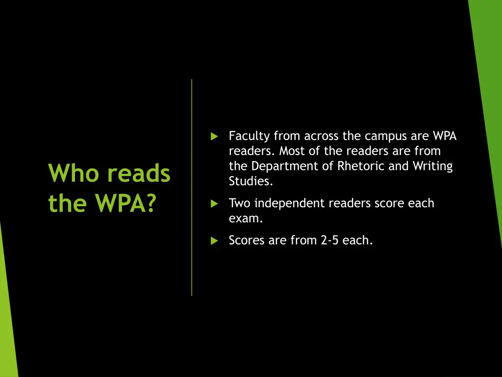 faculty from across the campus are wpa readers