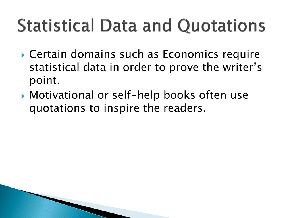 certain domains such as economics require