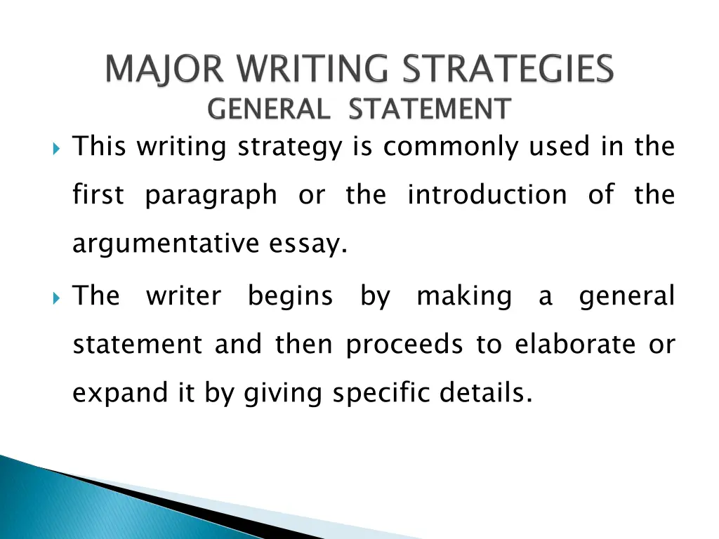 this writing strategy is commonly used