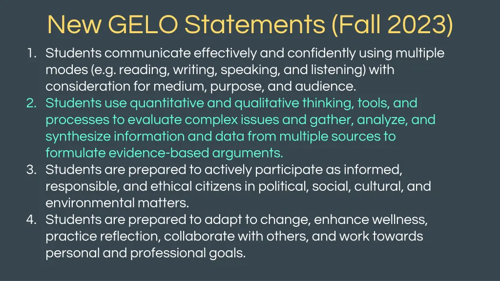 new gelo statements fall 2023 2