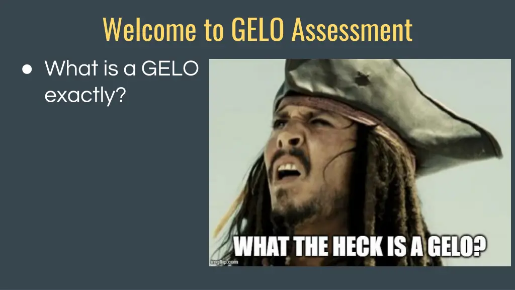 welcome to gelo assessment what is a gelo exactly