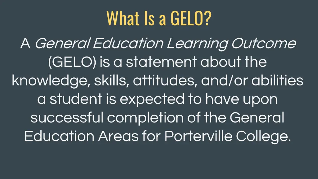 what is a gelo