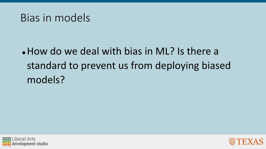 bias in models
