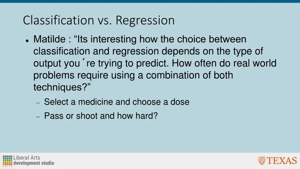 classification vs regression