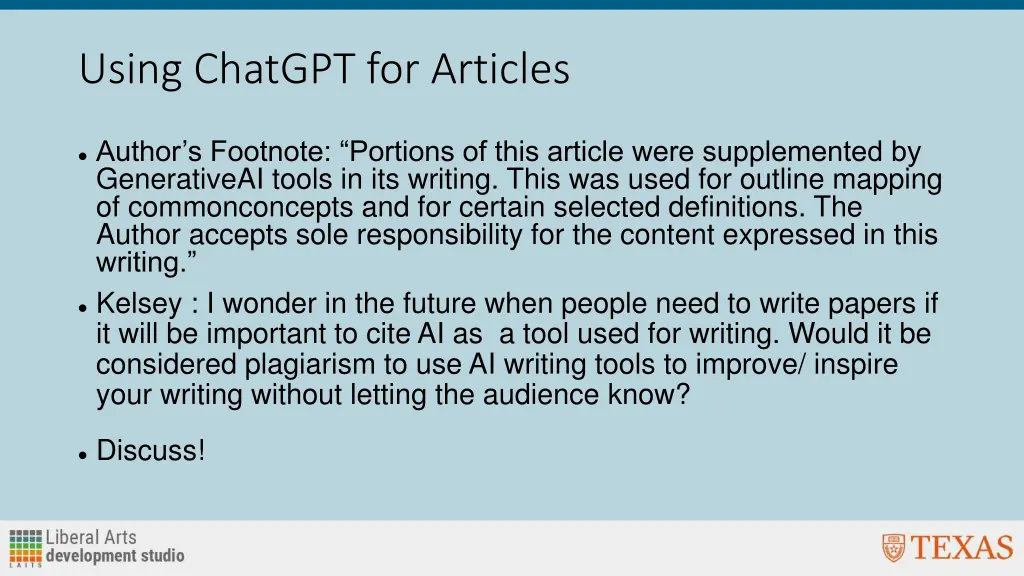 using chatgpt for articles