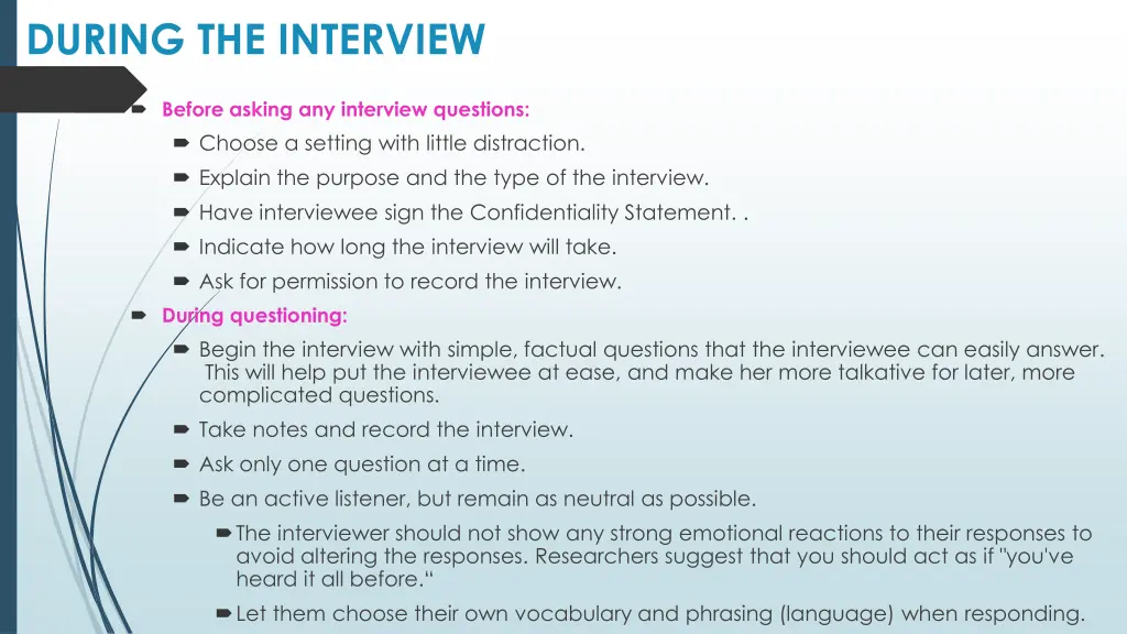 during the interview 1