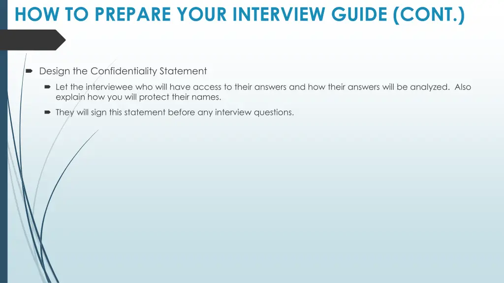 how to prepare your interview guide cont 4