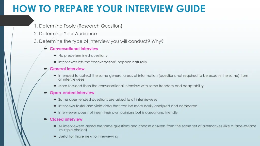 how to prepare your interview guide
