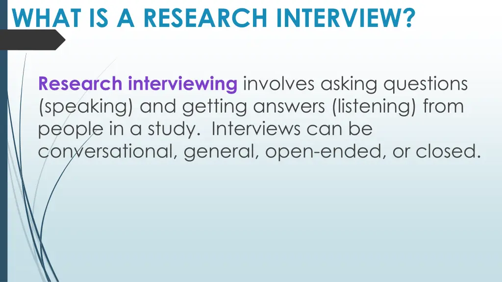 what is a research interview