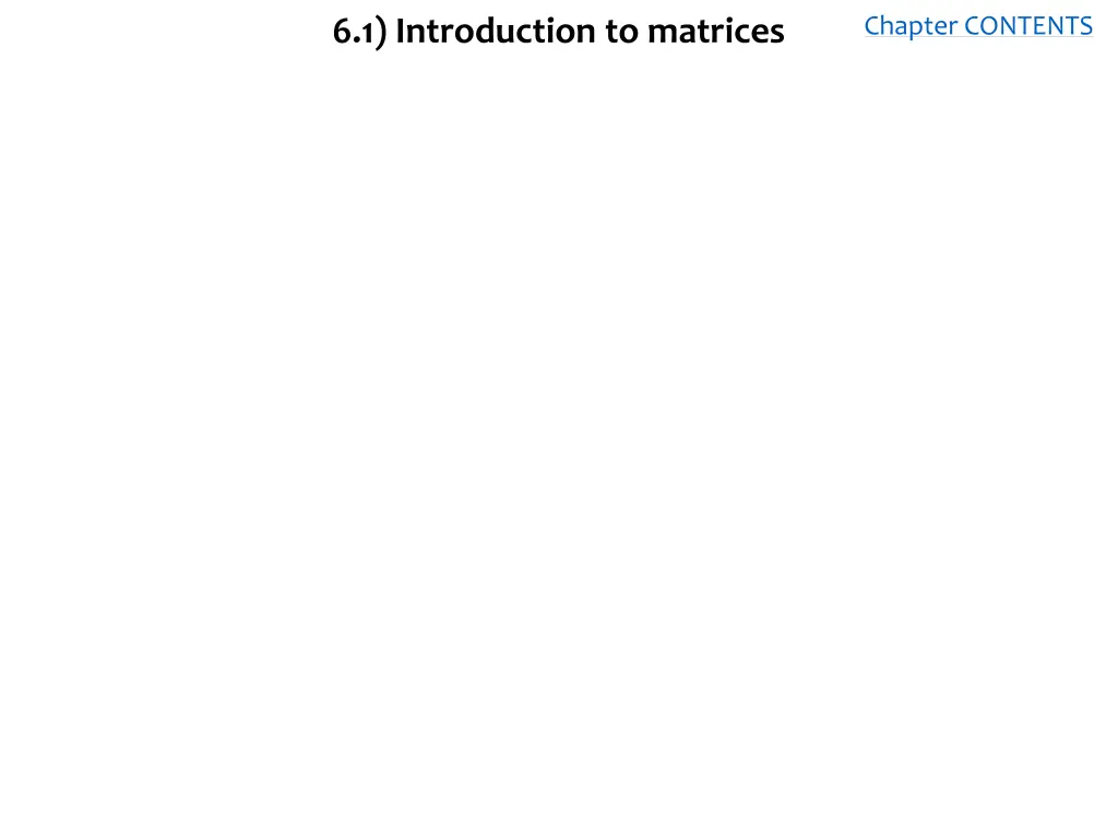 chapter contents